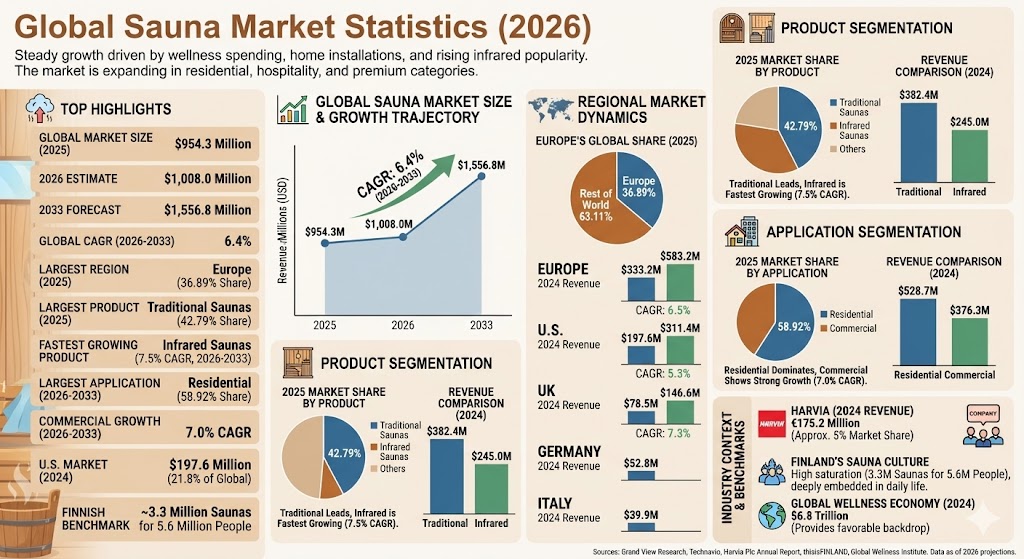 sauna market statistics