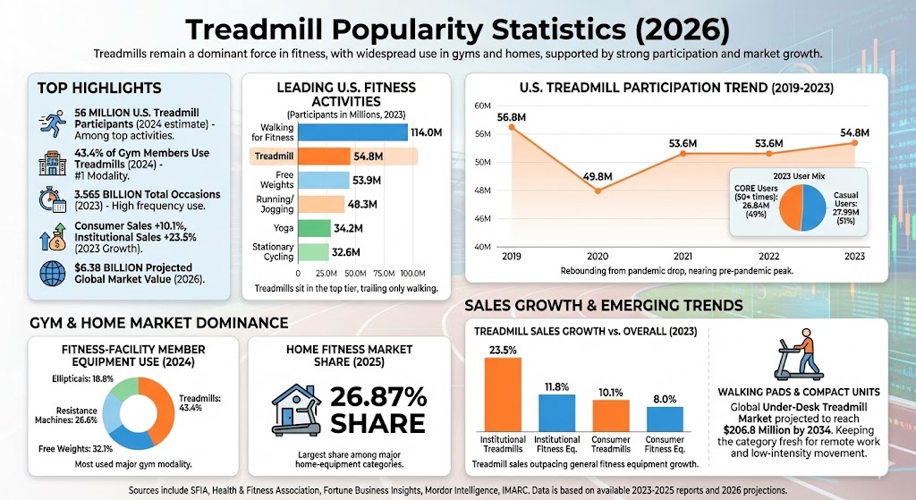 treadmill popularity statistics