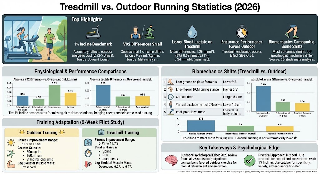 treadmill vs outdoor running statistics